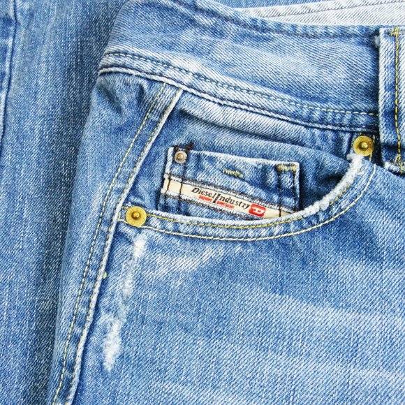 DIESEL Medium Wash LAMBRY Button Fly Blue Flare Jeans Size 29" x 34" x 8.5" Rise - Picture 7 of 7